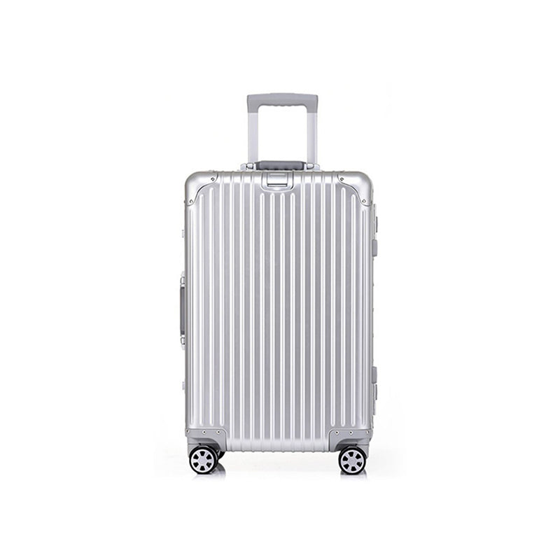 【スーツケース】LDUVIN エッセンシャル モダン スーツケースの全体画像 シルバー ポリカーボネート 180日間品質保証