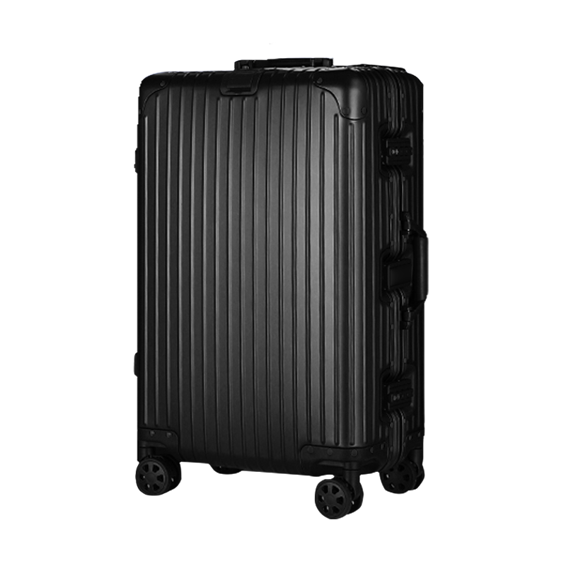 【スーツケース】LDUVIN エッセンシャル モダン スーツケースの全体画像 ブラック Trunk Plus ポリカーボネート 180日間品質保証