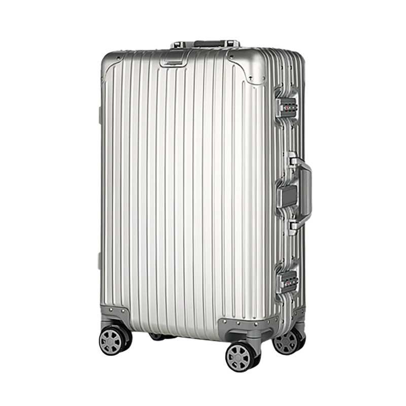 【スーツケース】LDUVIN エッセンシャル モダン スーツケースの全体画像 シルバー Trunk Plus ポリカーボネート 180日間品質保証