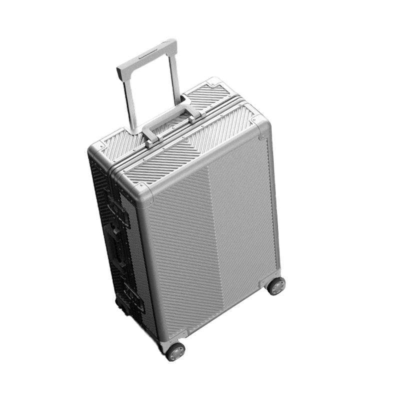 LDUVIN アルミニウム フェザー スーツケースの全体画像 シルバー TSA搭載 180日間品質保証
