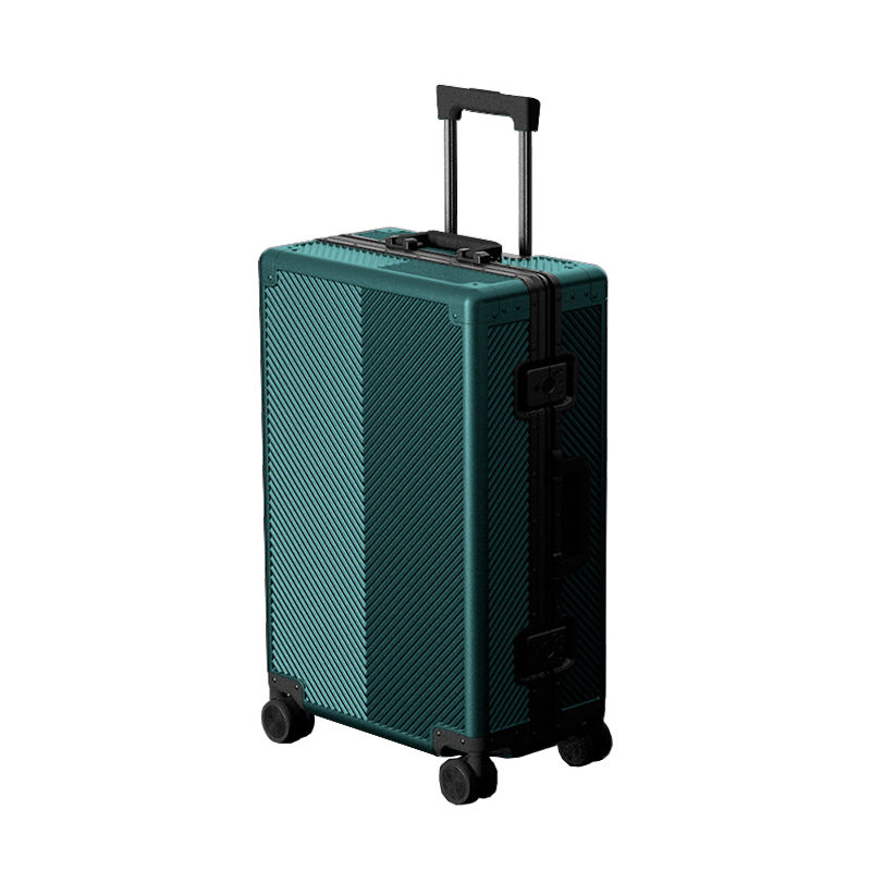 LDUVIN アルミニウム フェザー スーツケースの全体画像 グリーン 180日間品質保証