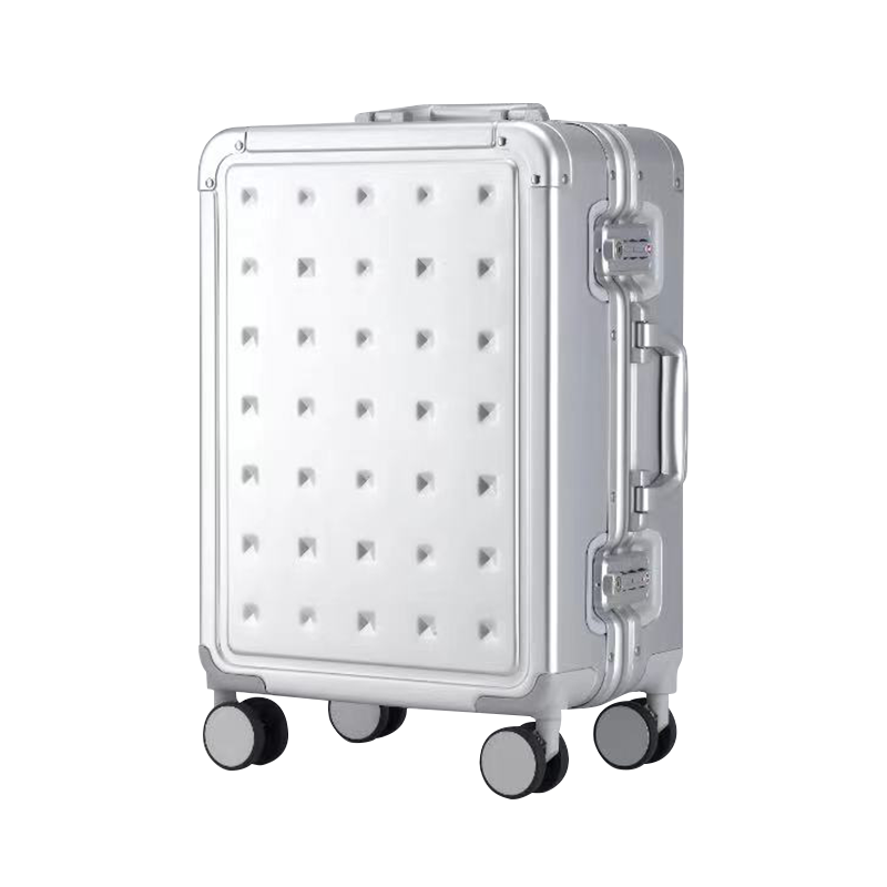 【スーツケース】LDUVIN アルミニウム モダン スーツケースの全体画像 シルバー Cabin Plus 180日間品質保証