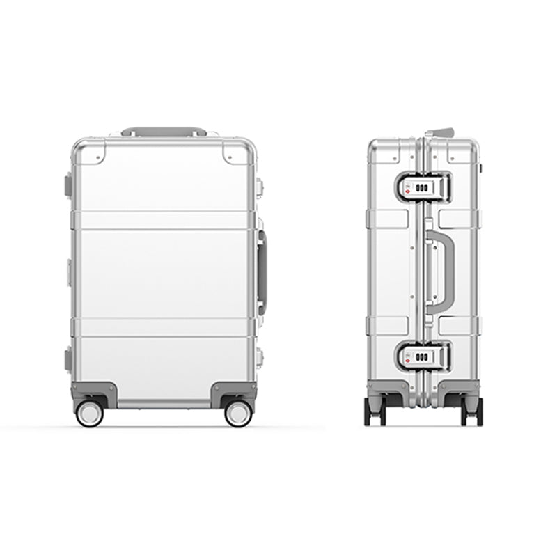 【スーツケース】LDUVIN アルミニウム フロンテック スーツケースの全体画像 シルバー Cabin Plus 180日間品質保証
