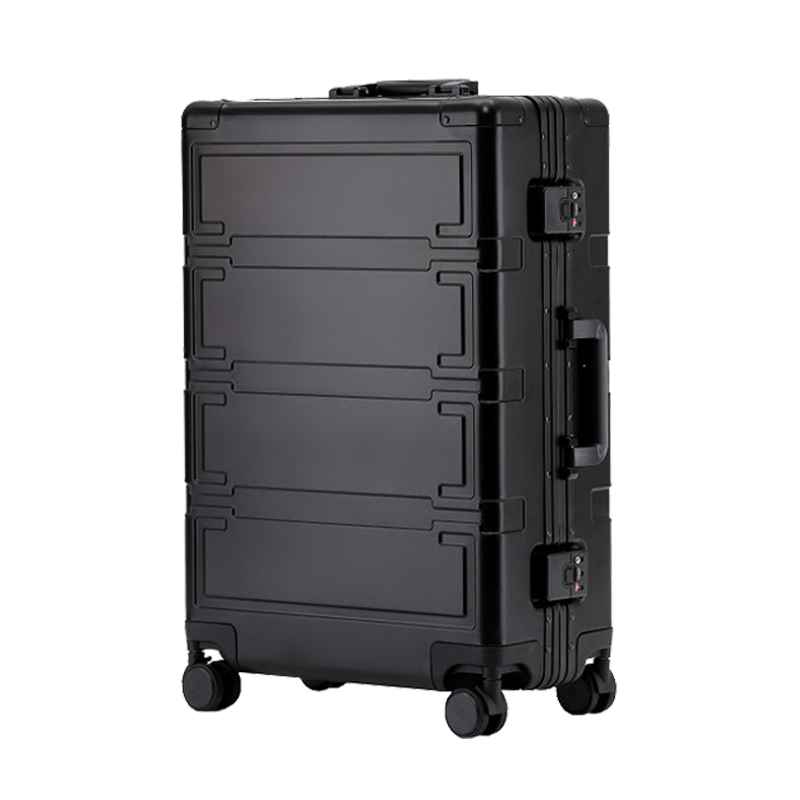 【スーツケース】LDUVIN アルミニウム ハイクラス スーツケースの全体画像 ブラック 180日間品質保証