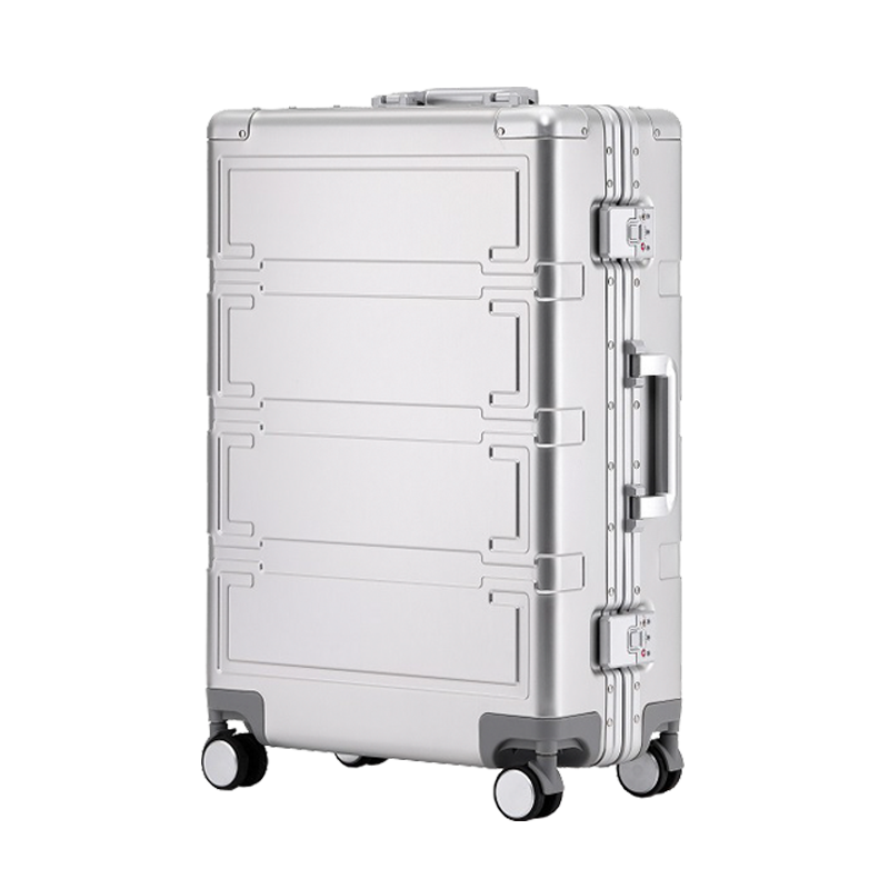【スーツケース】LDUVIN アルミニウム ハイクラス スーツケースの全体画像 シルバー 180日間品質保証