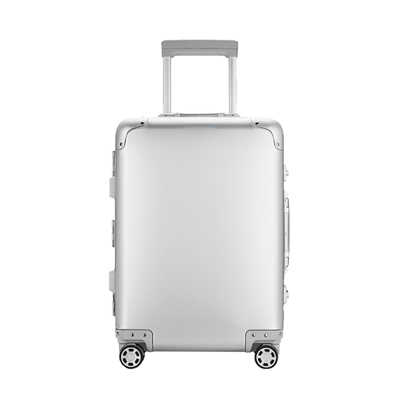 【スーツケース】LDUVIN アルミニウム メタリック スーツケースの全体画像 シルバー Cabin Plus 180日間品質保証