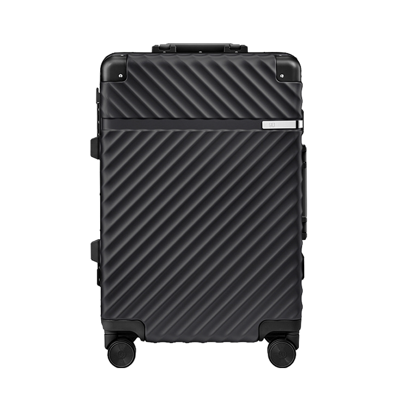 【スーツケース】LDUVIN ポリカーボネート ライトウェイト スーツケースの全体画像 ブラック 180日間品質保証